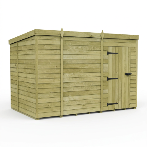 11 x 6 Pent Shed Tanalised (Single Door, No Windows) 1