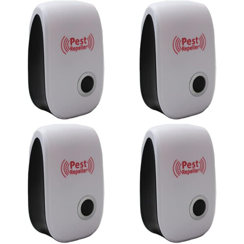 4-Pack Ultrasonic Indoor Pest Control Repeller for Bugs, Insects, Mice, Spiders