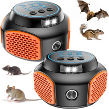(2 Pack)2026 Ultrasonic Mouse Repellent Plug in Indoor Pest Control for Rodent Mice Rat Squirrel Bat Roach Spider Ant Bug