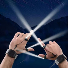 LED Rechargeable Flashlight Gloves-2PCS Finger Flashlights with USB-C Fast Charging,Hands Free Lighting for Fishing,Camping,Repair & Working