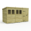 11 x 6 Pent Shed Tanalised (Single Door, With Windows) 2