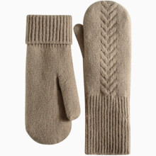 New Knitted Gloves Winter Double layer Velvet Thickened Warm Cover Gloves Riding Finger Gloves