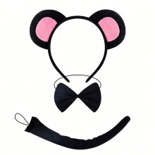Muis/Aap Kostuum Accessoire Oren Hoofdband Staart-Zwarte muis t