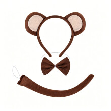 Accessoires de Costume souris/singe, oreilles,-Souris marron th1