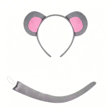 Muis/Aap Kostuumaccessoires Halloween-Grijze muis twee