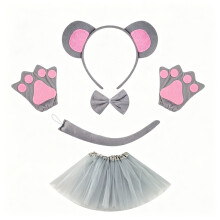 Muis/Aap-kostuumaccessoires voor Halloween Cosplay-Grijze muis4