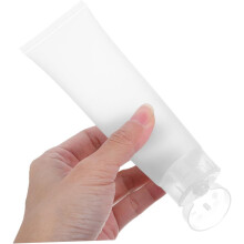 2 Stück tragbare Reiseflaschen 100 ml, weiche PE-Tube, nachfüllbare Lotionbehälter mit Klappverschluss für Reise-Toilettenartikel und Make-up
