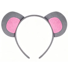 Muis/Aap kostuumaccessoires Muis/Aap Oren Hoofdband-Muis grijs