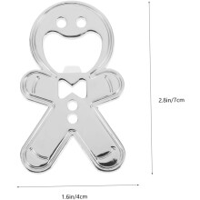 Creatieve bierflesopener sleutelhanger, accessoire voor thuis en keuken, roestvrij staal, peperkoekmodel, voor feestjes