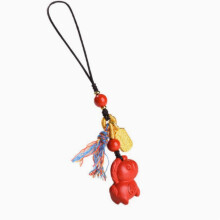 Autentico cinabro, sabbia viola e oro, sabbia rossa, segno zodiacale, cavallo, ciondolo per cellulare, decorazione da appendere in cina