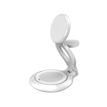 Ricarica wireless tre in uno: caricabatterie magnetico da 15 W, caricabatterie wireless da tavolo pieghevole e girevole MagSafe.