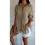 (4XL, khaki) Women Shirt Top 1