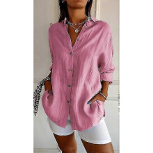 (3XL, Pink) Women Shirt Top