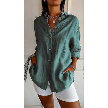 (5XL, malachite green) Women Shirt Top