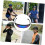 2Pcs Black Frame Blue Mirror Polarized Cycling Sunglasses Fish Shape 5