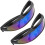 2Pcs Black Frame Blue Mirror Polarized Cycling Sunglasses Fish Shape 8