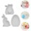 3pcs Easter Candle Molds Silicone Bunny and Egg Molds for DIY Easter Crafts and Aromatherapy Candle Making 7