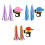 Children Bikes Bells and Handlebars Streamers-pink grape white 2