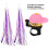 Children Bikes Bells and Handlebars Streamers-pink grape white 4