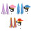 Children Bikes Bells and Handlebars Streamers-pink grape white 10