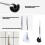 Ergonomic Handle Toilet Brush Set with Ventilated Base Modern 3