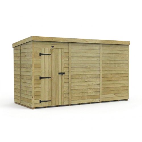 12 x 5 Pent Shed Tanalised (Single Door, No Windows) 1