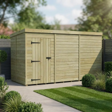 12 x 5 Pent Shed Tanalised (Single Door, No Windows)