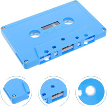 2 leere Audiokassetten, Kassettenbox im Retro-Design, robustes Kunststoffmaterial, unbespieltes Band