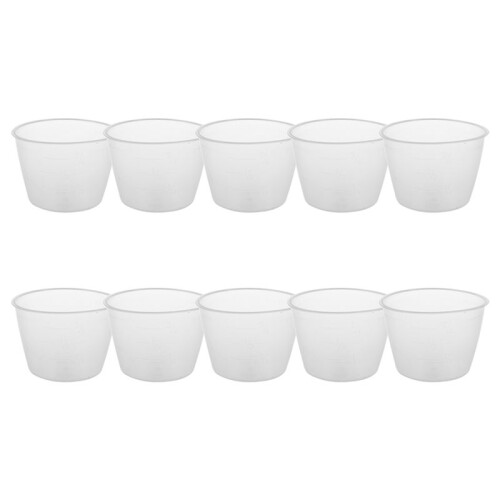 Plastic 120Ml Electric Cooker Rice Measuring Cup 10Pcs Clear White 1