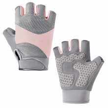 Fitnesshansker, sykling med åpen finger, pustende og sklisikre silikonmikrofiber polyester halvfingersportshansker