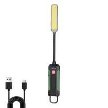 Rechargeable Work Lights, COB Portable LED Work Light with , Hook Work Flashlight for Lathe, Car Repair, Emergency, 4 Lighting Modes
