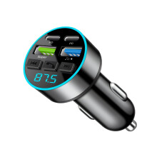 Încărcător auto pentru telefon mobil, încărcare super rapidă, afișaj digital, Bluetooth, MP3, player muzical, navigație, încărcător aut