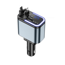 Încărcare super rapidă de 180W, dotată cu încărcător auto retractabil, cu cablu de la unu la cinci dispozitive Bluetooth U Disc, afișaj
