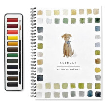 Cahier d'aquarelle pour débutants - Cahiers d'aquarelle avec des motifs faciles à peindre, un cadeau idéal pour les artistes et les enf