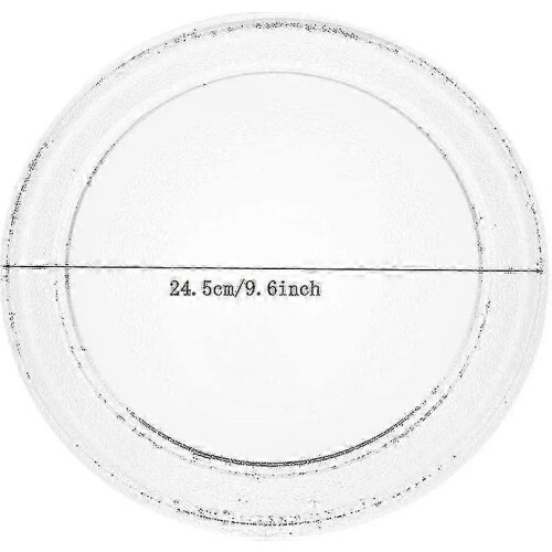 24.5cm Flat Bottom Microwave Glass Plate Replacement for Turntable 9.6 Inches 1