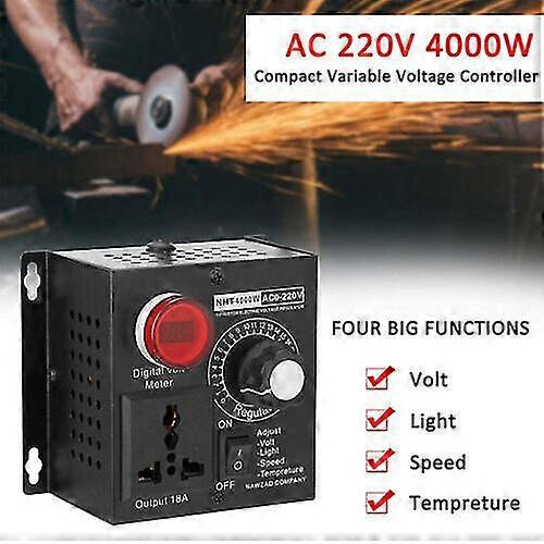 220v 4000w variabel spændingsregulator hastighedsmotor ventilatorstyring -T 1