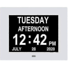 Horloge numérique calendrier extra large avec affichage de la date, de l'heure et du jour de la semaine, idéale pour les personnes âgée