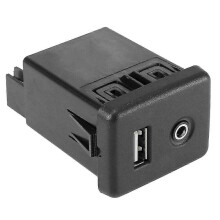 Opel-compatibele audio-aux-aansluiting (AUX-jack) met USB-laadpoort en module-aansluiting 13599456