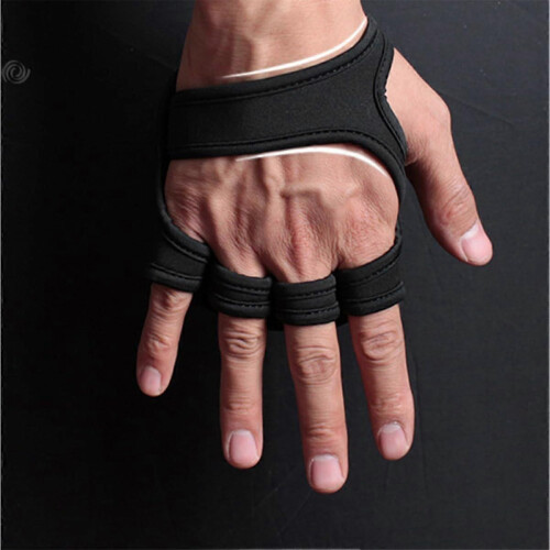 Weightlifting Gloves Neoprene Half Finger Training Gloves for Pull-ups, Sweatproof, Adjustable Size, Durable Design 1