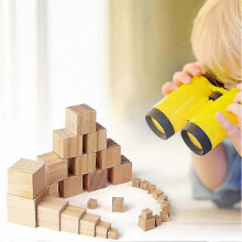 Blocuri pătrate din lemn pentru proiecte de puzzle DIY și meșteșuguri, 100 de piese