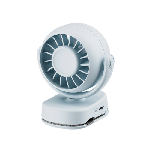 Small Rechargeable Clip Fan Suitable for Desk Dorm Bedside-Blue