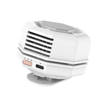 Wearable Powerful 3 Speed Clip Fan with 1000mAh Battery-White