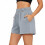 Women's  drawstring pocket athletic shorts, comfortable-Blue XL 4