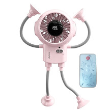 Innovatieve ventilator met robotthema, kleurrijke behuizing-Roze