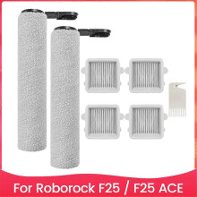 Kit d'accessoires de rechange pour aspirateur Roborock F25 / F25 ACE, comprenant 2 brosses rotatives et 4