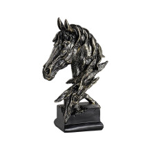 Vintage-Pferdekopf-Statue aus Kunstharz, rustikale Tierbüste für die Dekoration von Zuhause oder Büro