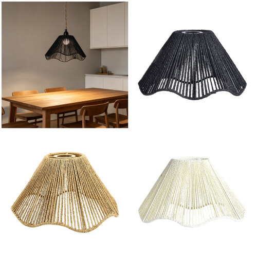 Simple Weave Lamp Shade Wall Hanging Light Cover Ceiling-White 2