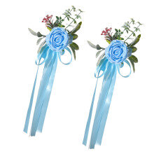Décoration florale élégante pour dossier de chaise de-Bleu