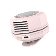 Wearable Powerful 3 Speed Clip Fan with 1000mAh Battery-Pink