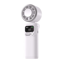 Rechargeable Handheld Fan with Cold Compress Digital-White